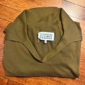 Maison Margiela mens mustard brown sweater